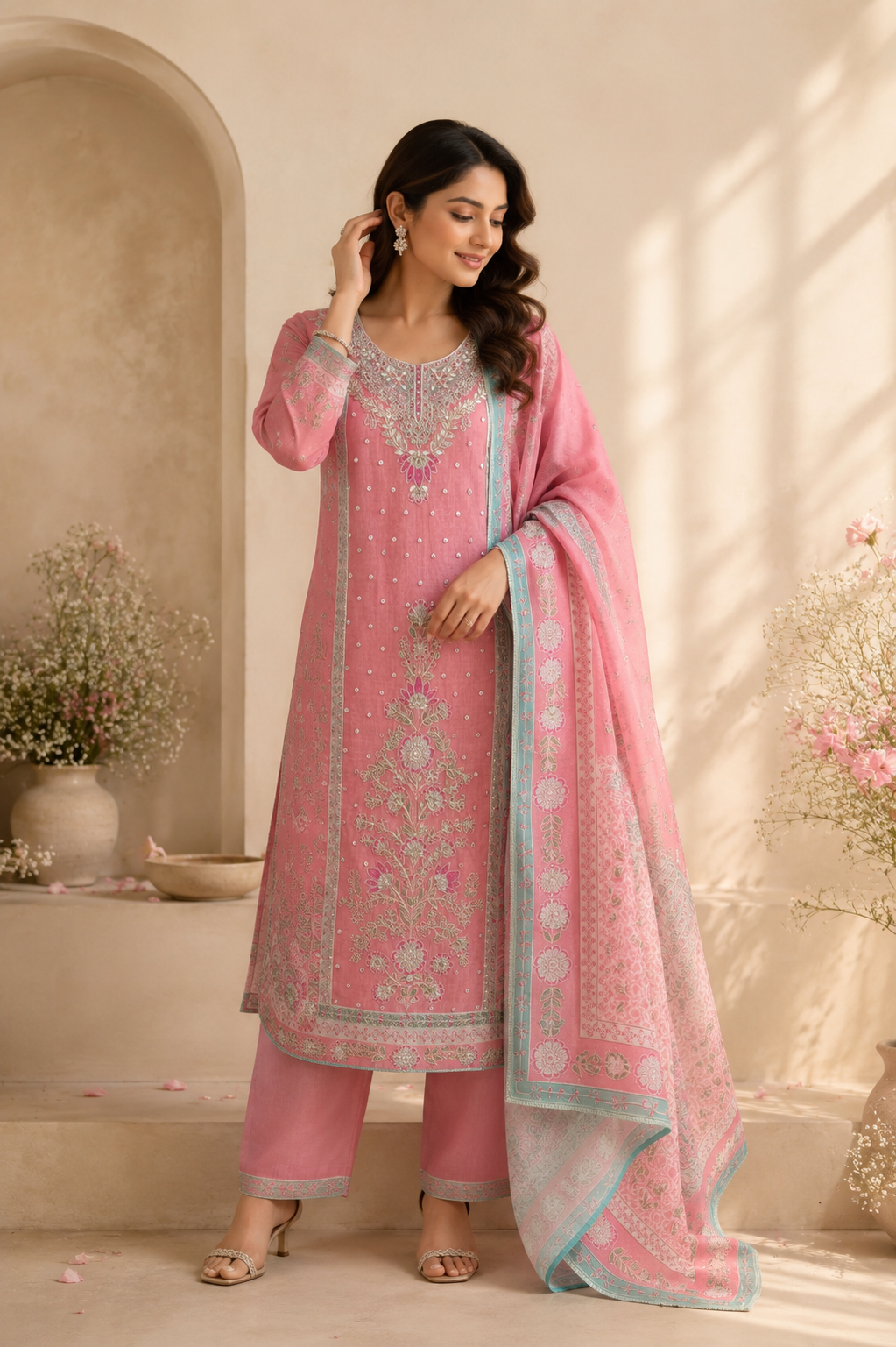 Blush Zeenat Unstitched Suit