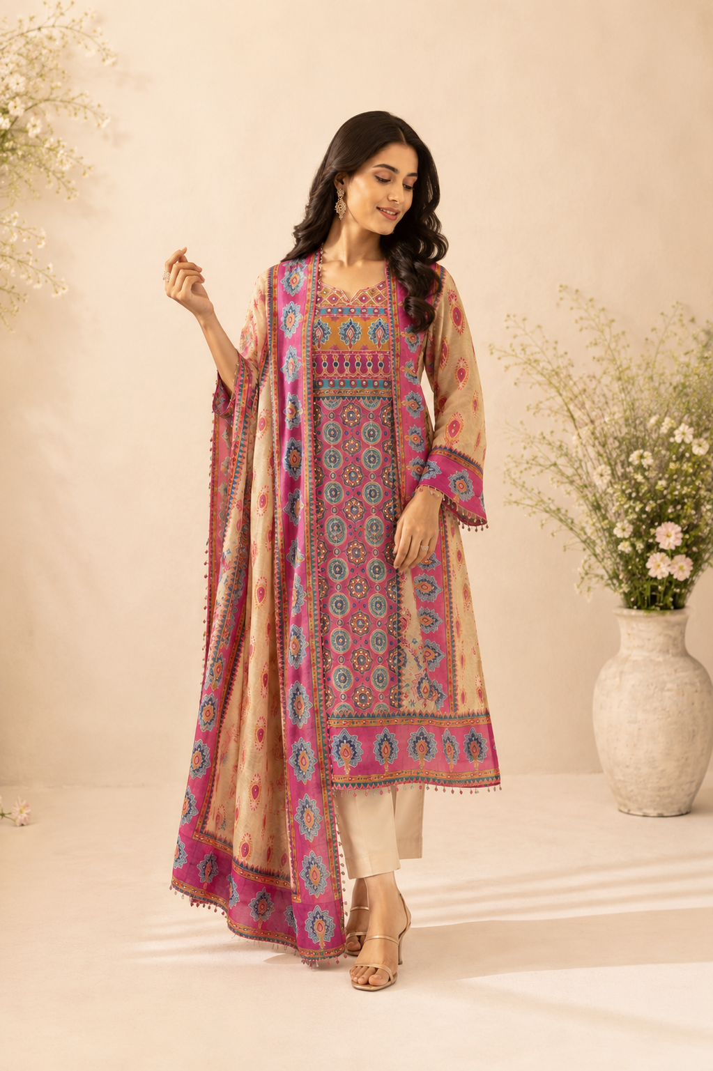 Jewel Raas Unstitched Suit