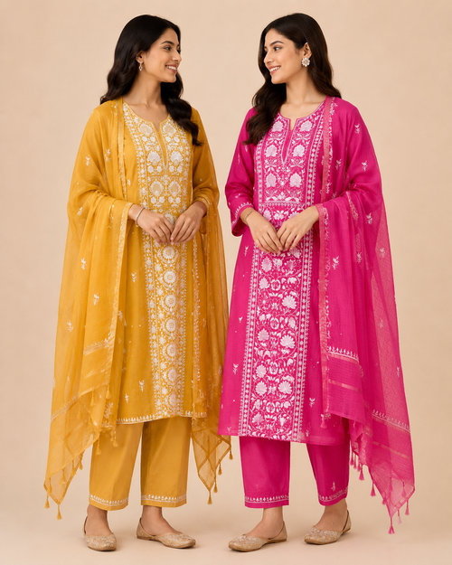 Noor Chikankari Unstitched Suit