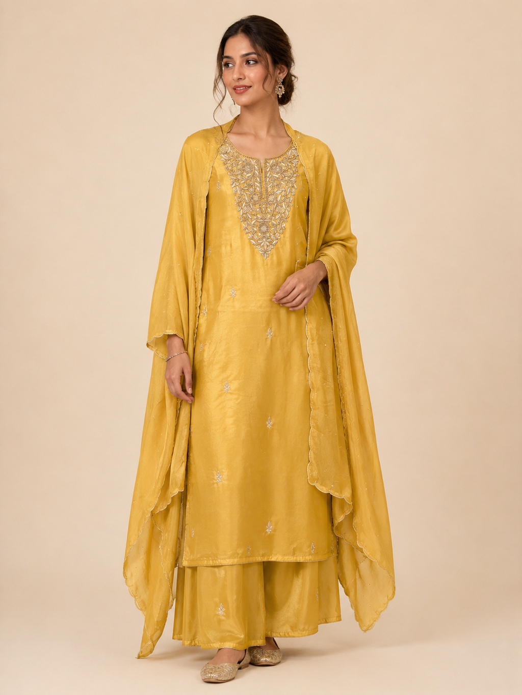 Sunlit Noor Zardozi Unstitched Suit
