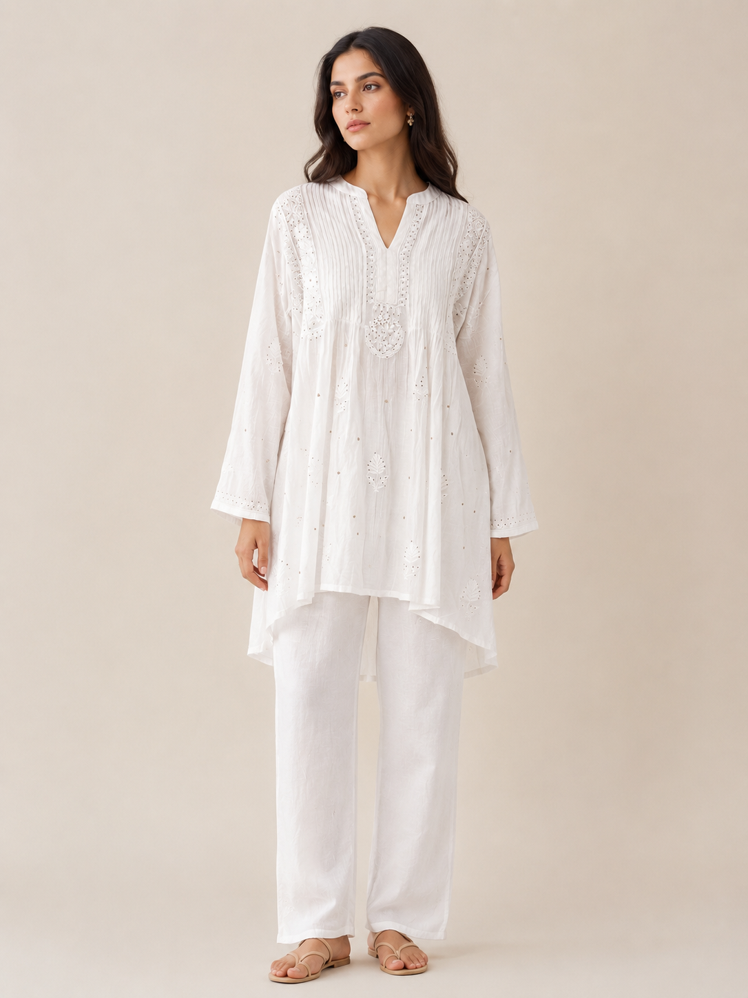 Ivory Noor Luckhnavi Unstitched Kurta Set
