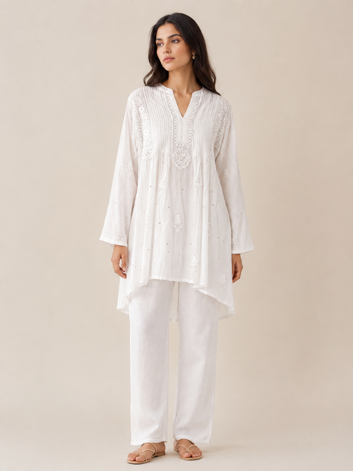 Ivory Noor Luckhnavi Unstitched Kurta Set