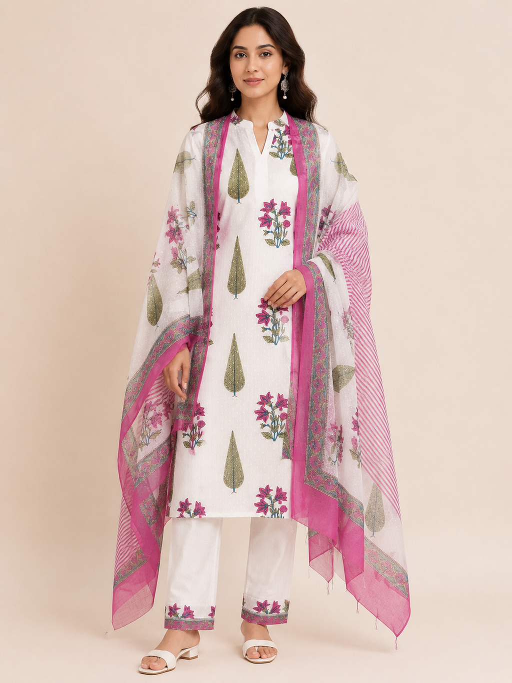 Rosé Gulmohar Unstitched Suit