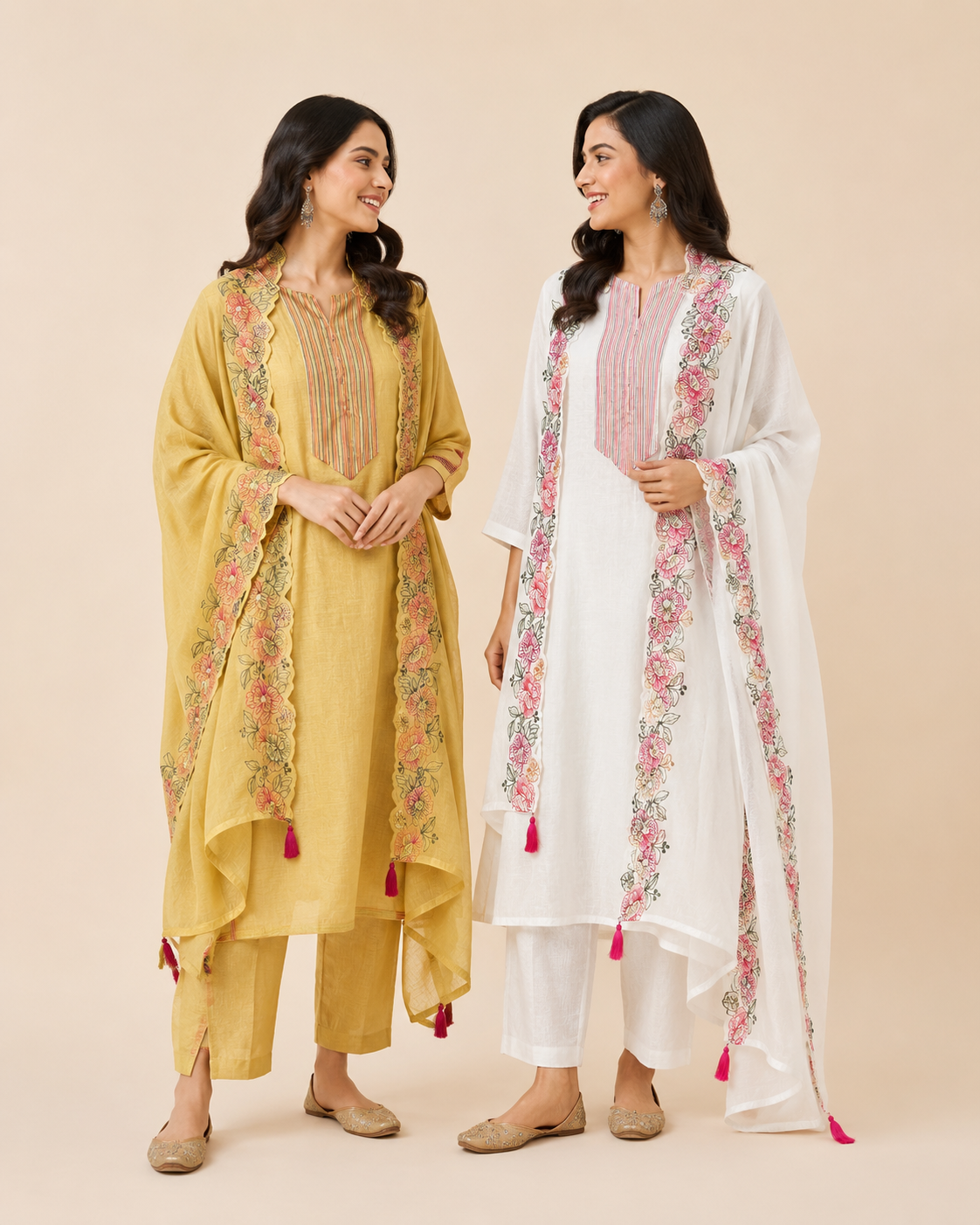 Gulbahaar Tassel Unstitched Suit