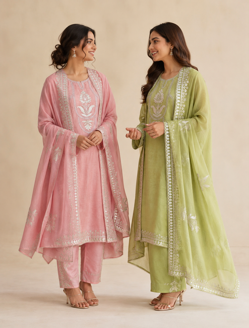 Sage Noor Unstitched Suit