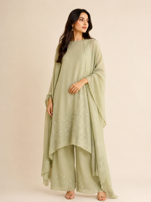Mint Aura Unstitched Suit