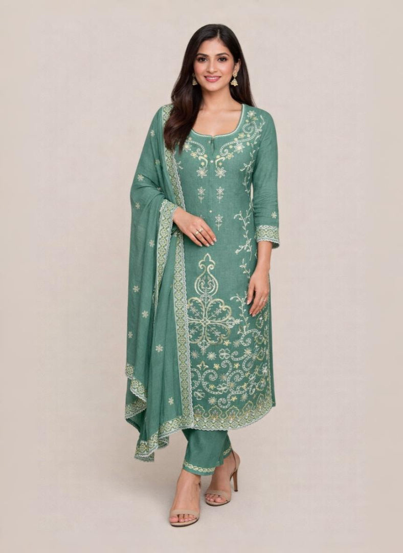 Emerald Whisper Unstitched Suit