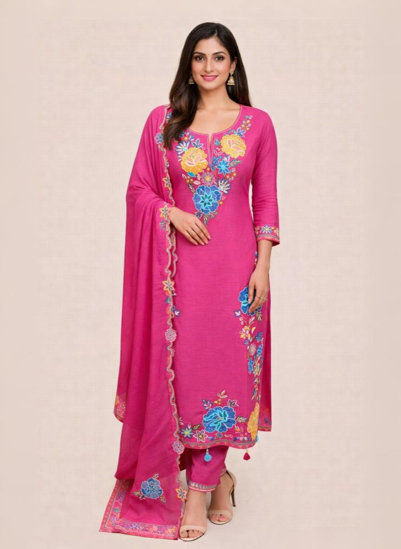 Floral Rani Unstitched Suit