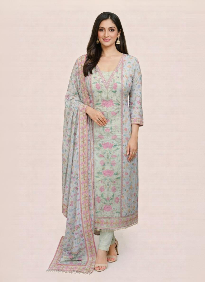 Bloom Elegance Unstitched Suit