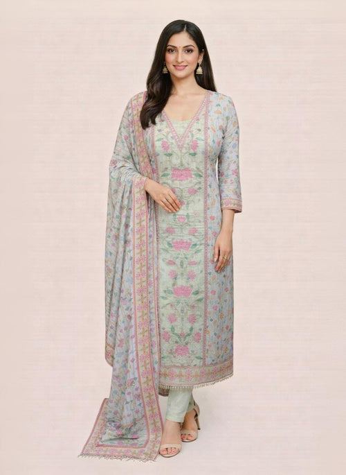Bloom Elegance Unstitched Suit