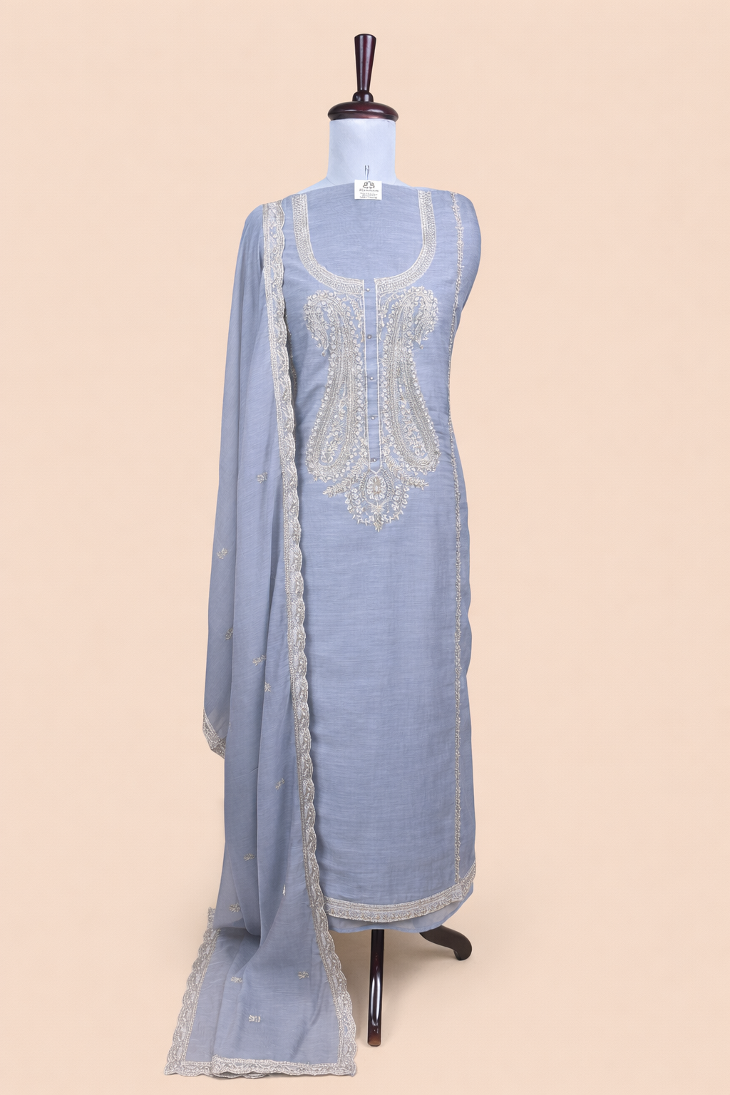 Luminous Petal Glow Unstitched Suit