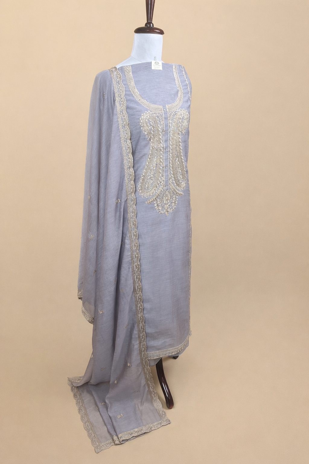 Luminous Petal Glow Unstitched Suit