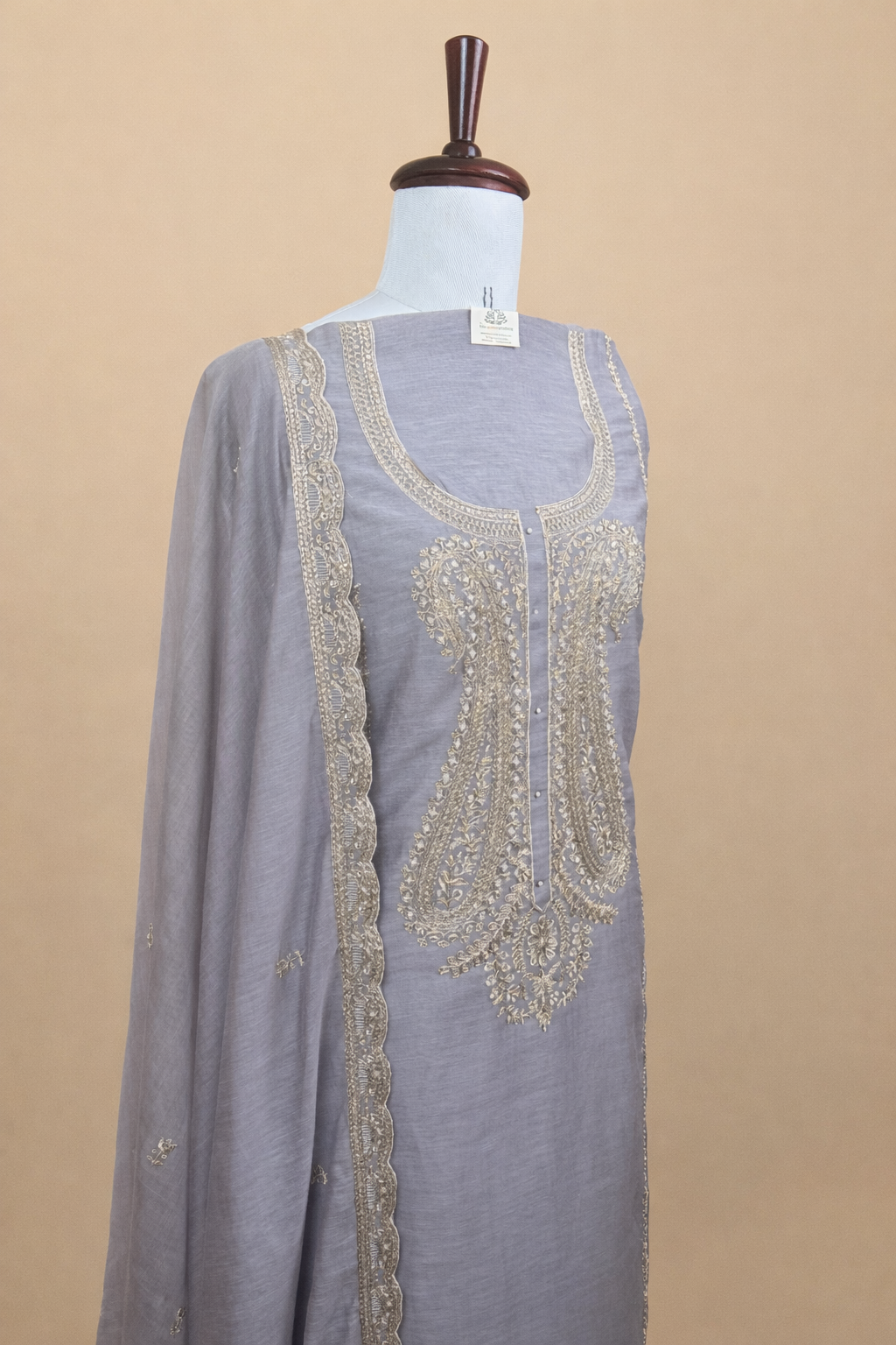 Luminous Petal Glow Unstitched Suit