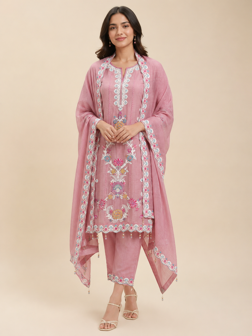 Rosé Mehar Unstitched Suit