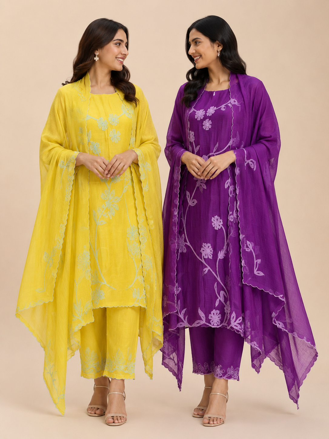 Rangrez Flora Mulchanderi Unstitched Suit