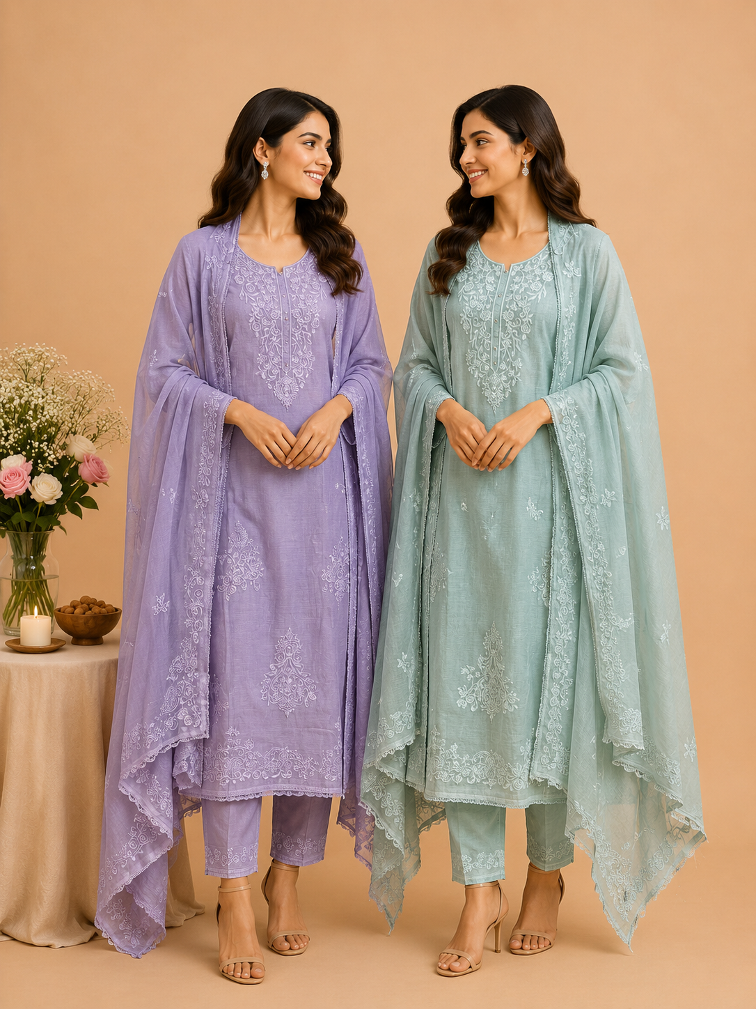 Sukoon Pastels Unstitched Suit