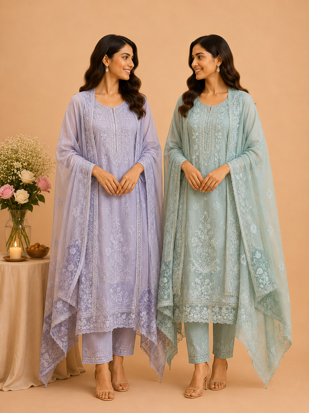 Pastel Gul Luxe Unstitched Suit
