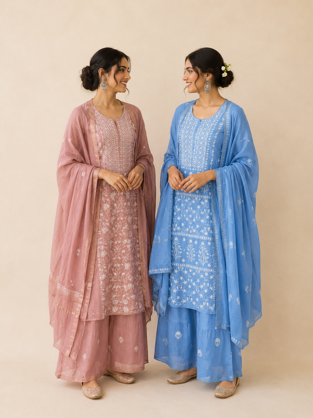 Mulchanderi Luckhnavi 3pc Unstitched Suit
