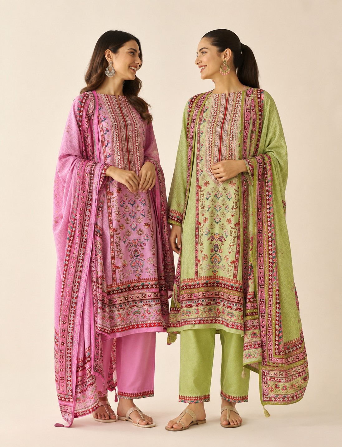 Gulnaar Bloom Unstitched Suit