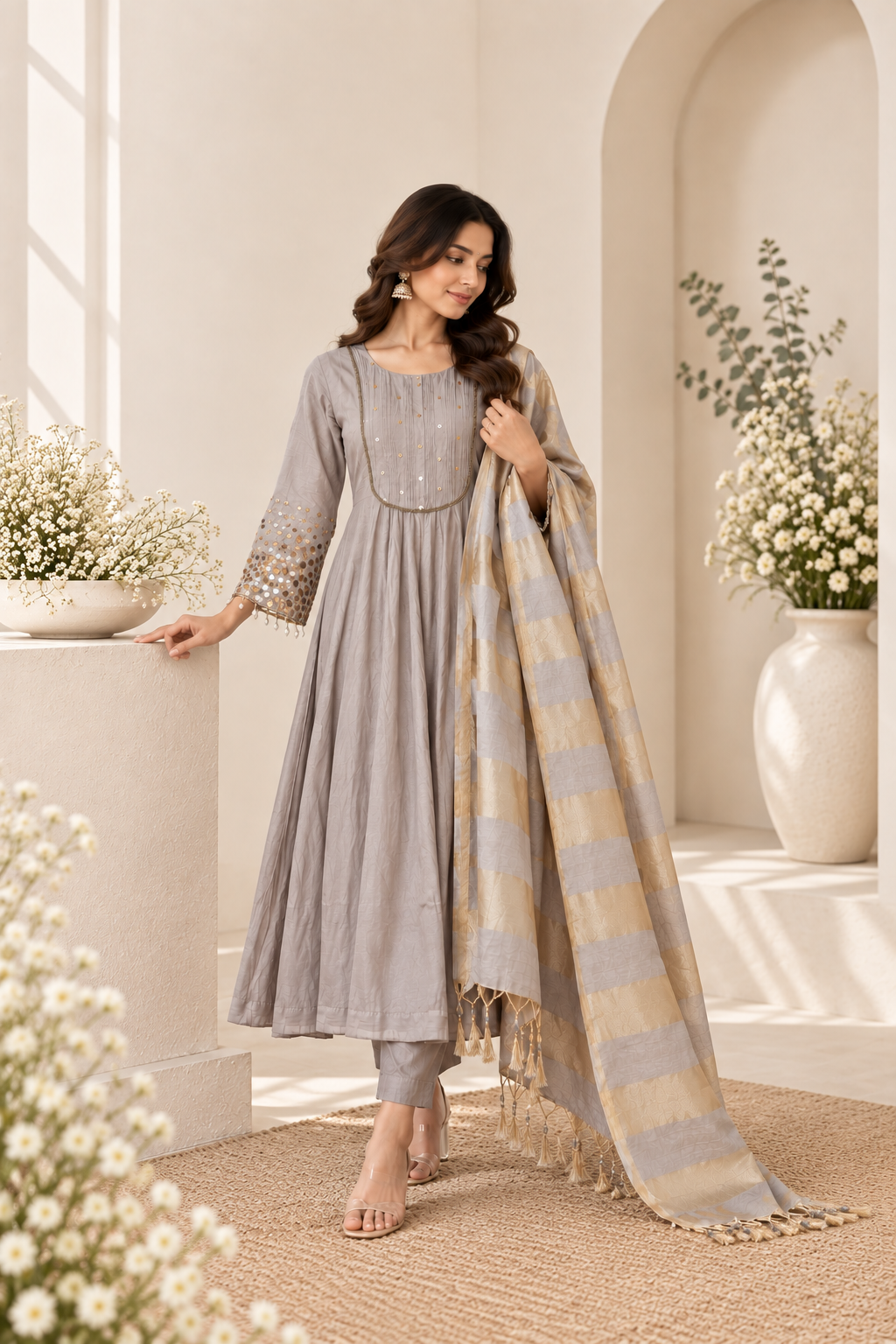 Zaina Mulchanderi 3pc Kurta Set