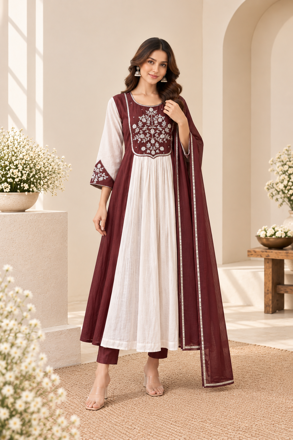 Yumna Mulchanderi Blend 3pc Kurta Set