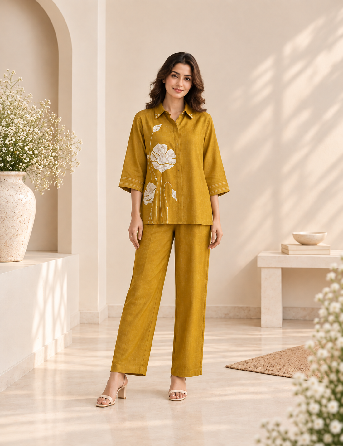 Sunehri Bloom Mulchanderi 2pc Set