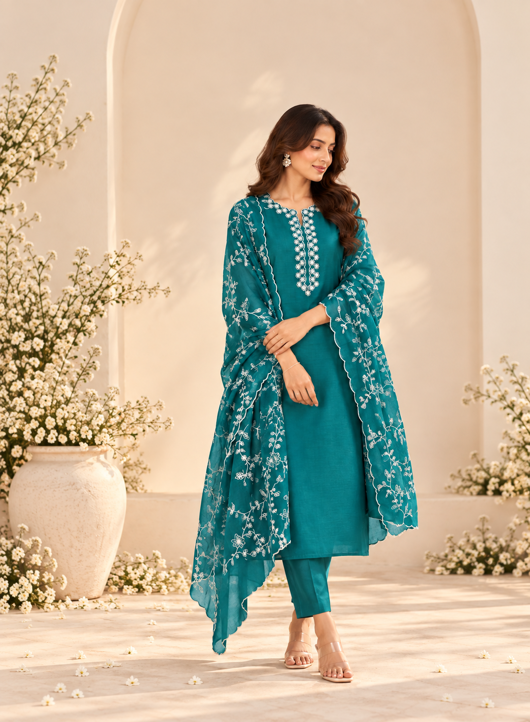 Ainoor Chanderi Silk Unstitched Suit