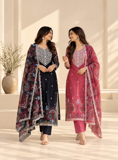 Ameera Soft Organza Unstitched Suit