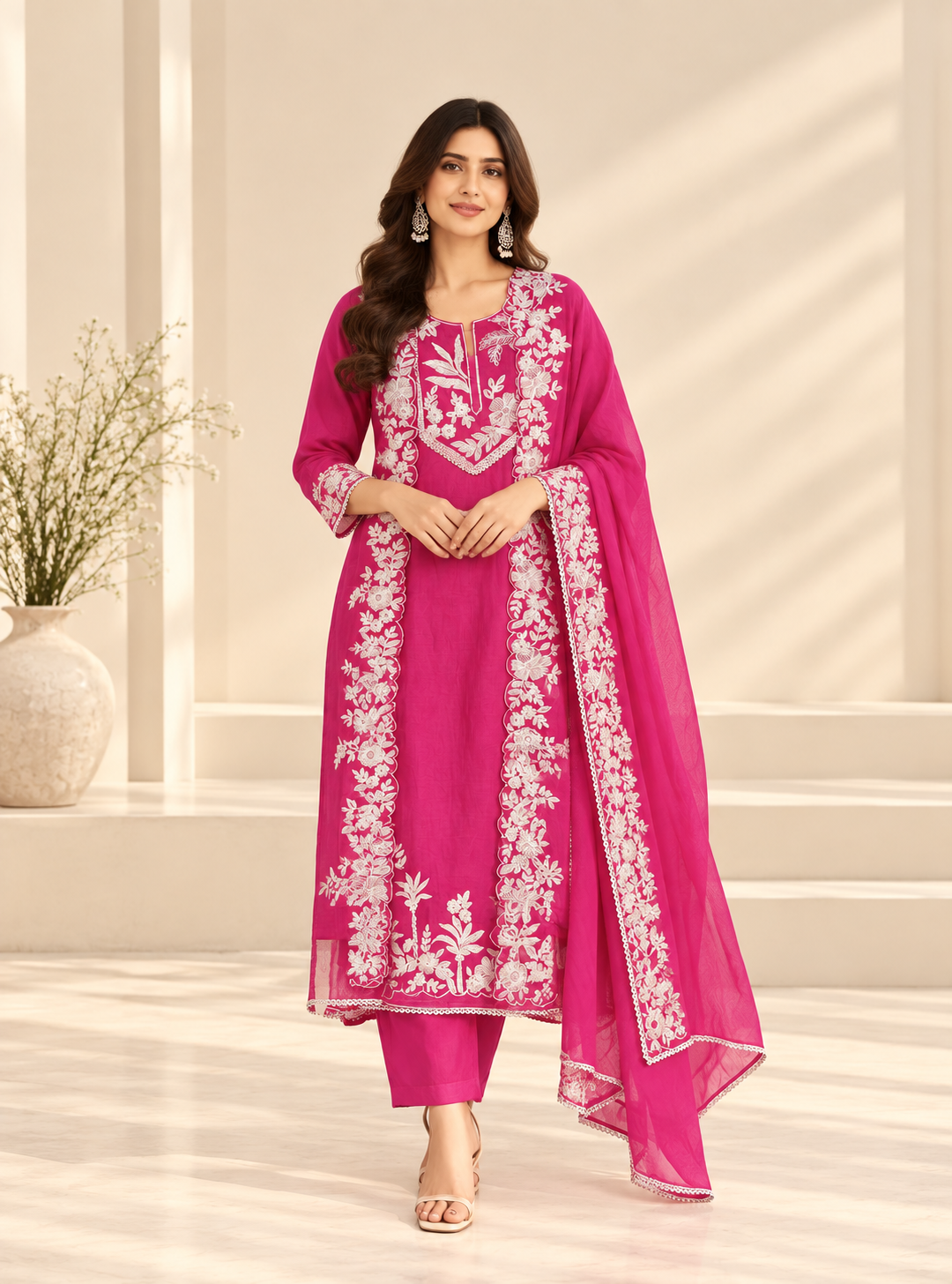 Ridaan Mulmul Chanderi Unstitched Suit