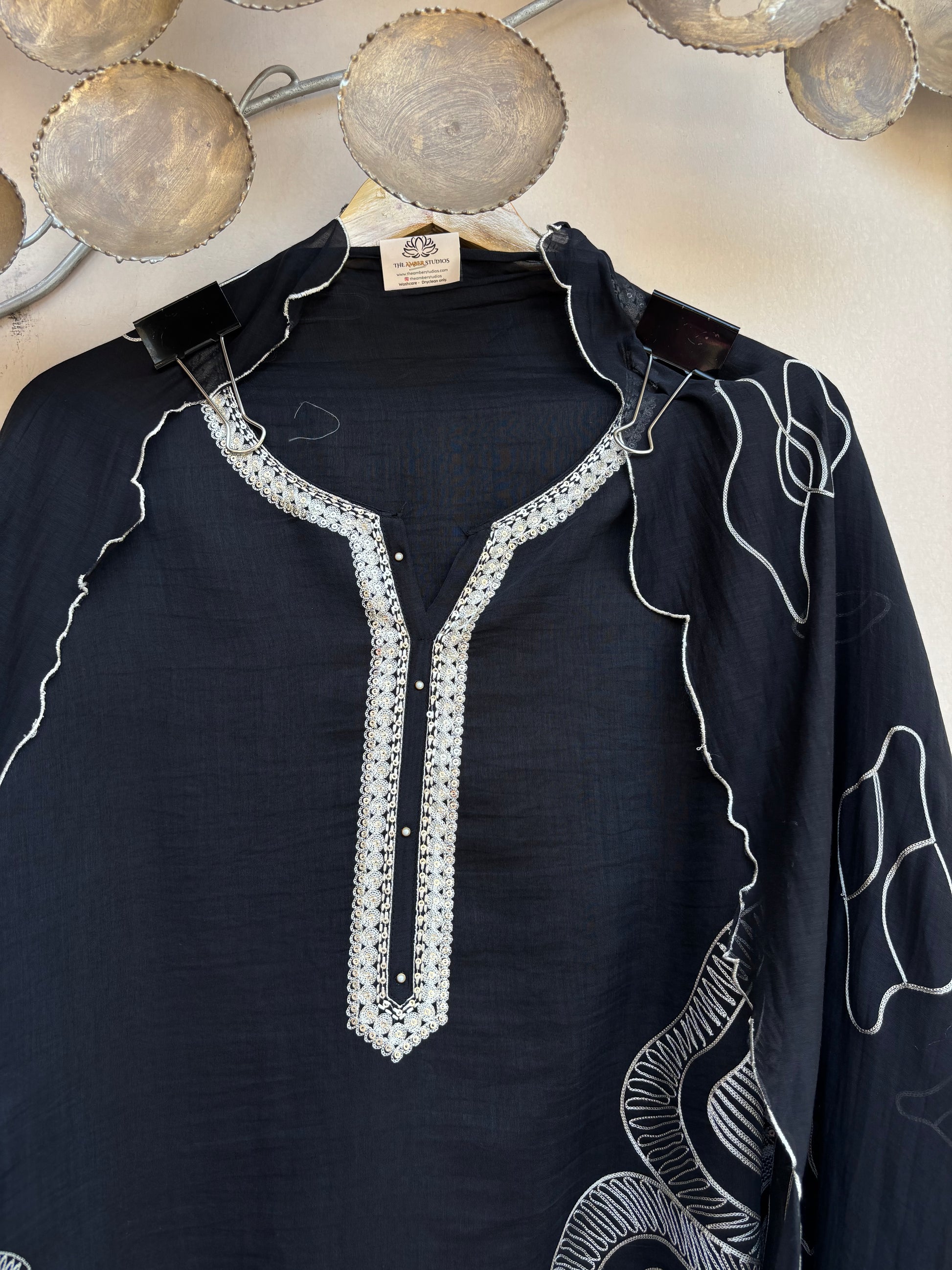 Mulmul Chanderi Dori Sequence Embroidery Suit