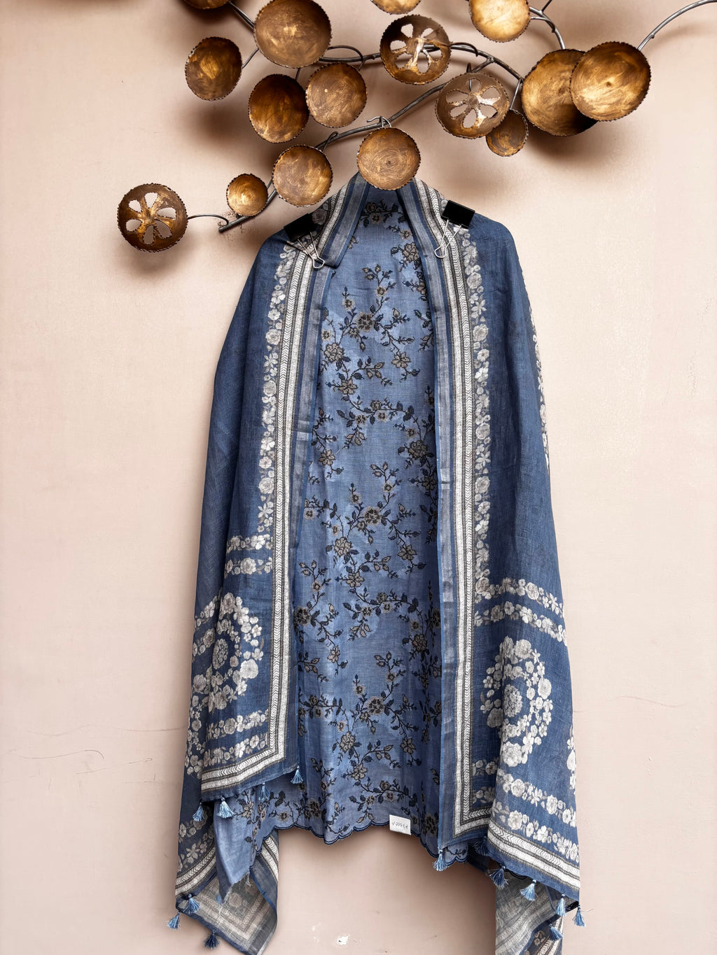 Blue Mirage Linen Unstitched Suit