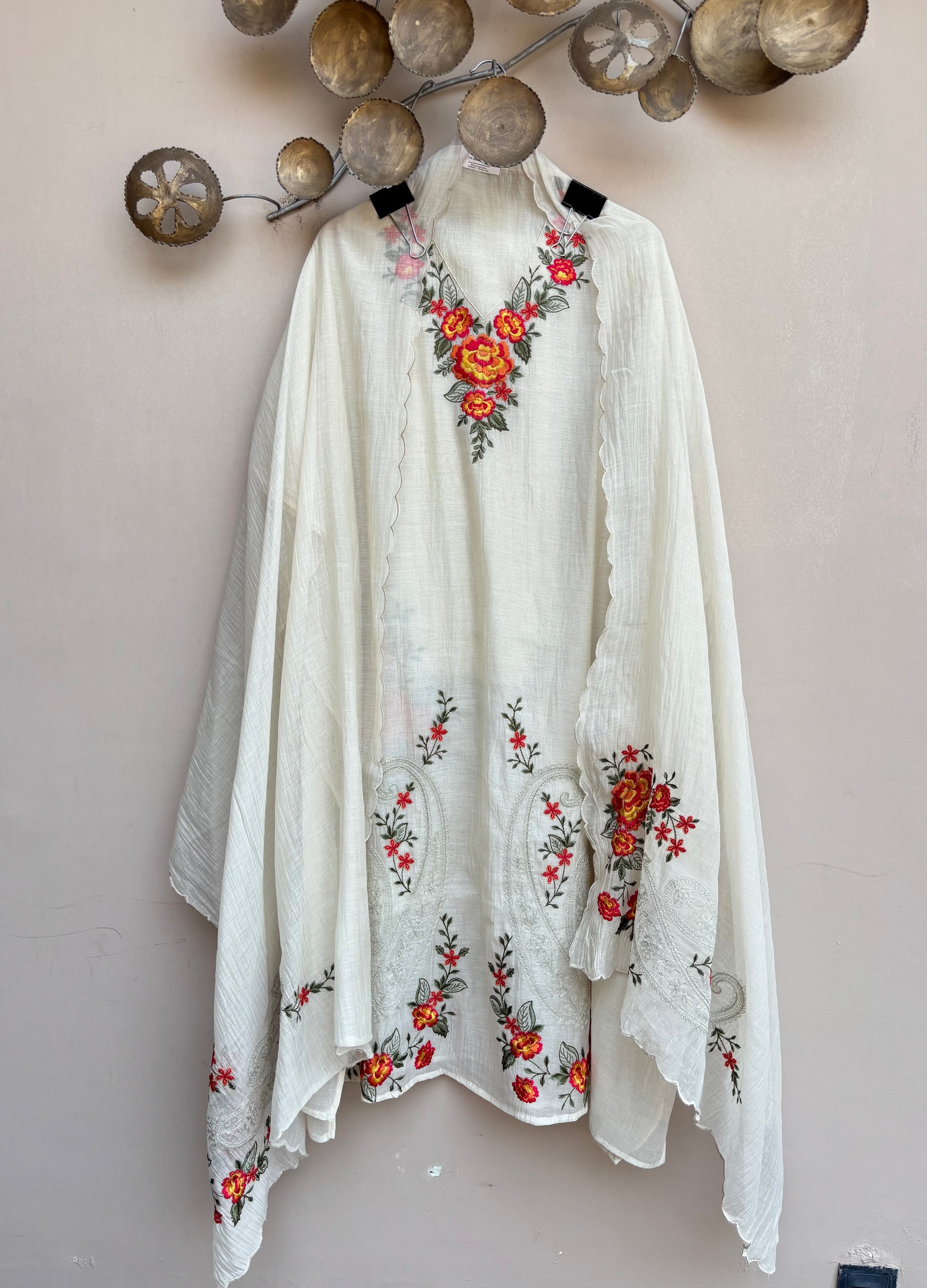 Ivory Bloom Whisper Unstitched Suit