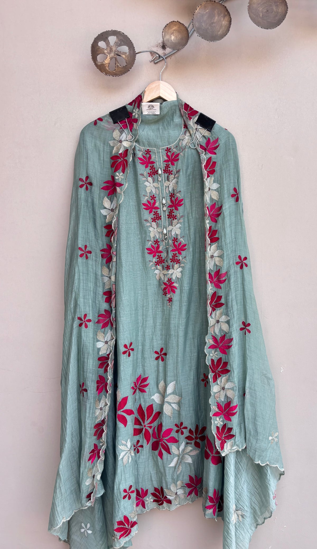 Yusra Veil Mulmul Chanderi Unstitched Suit