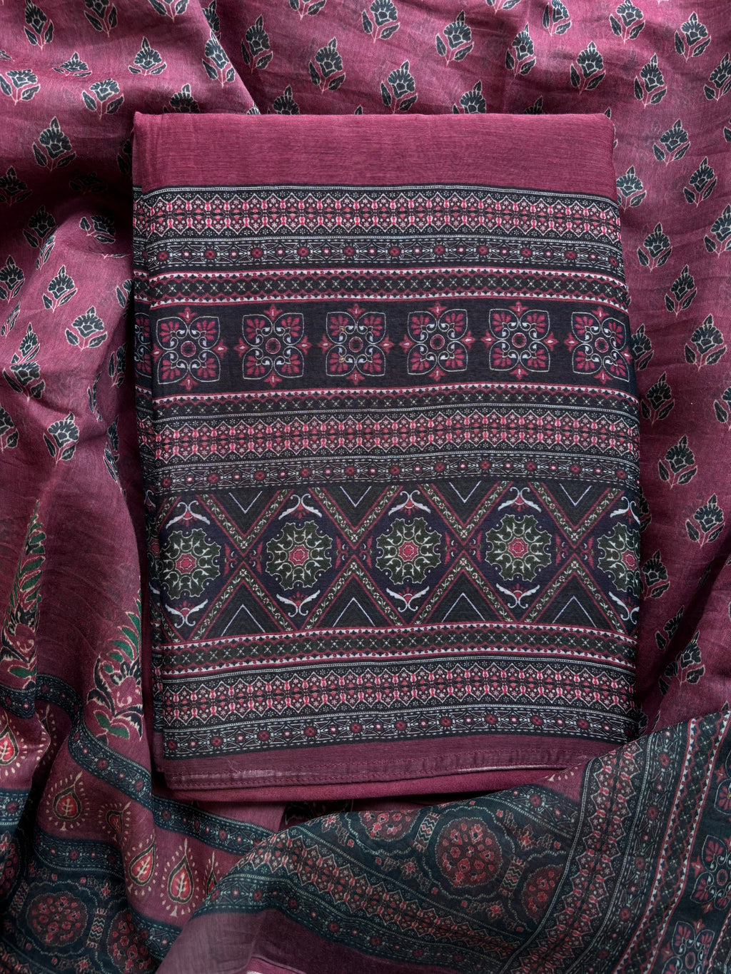 Parijat Mulmul Cotton Unstitched Suit