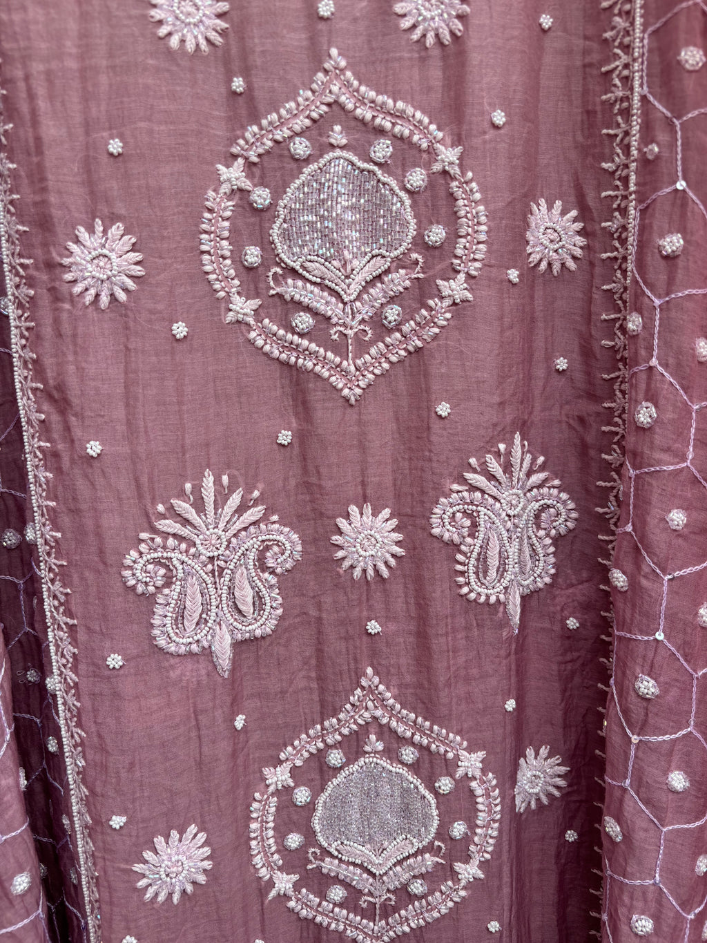 Close up of embroidery