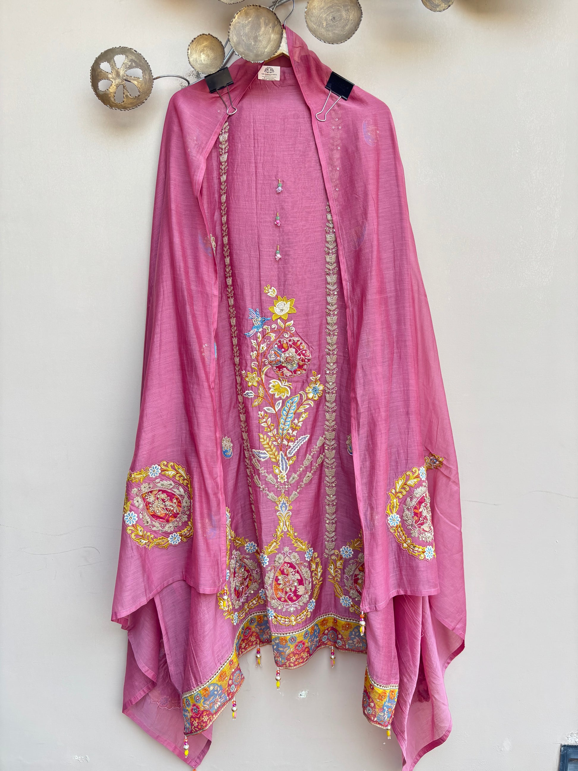 Rosé Noor Unstitched Suit
