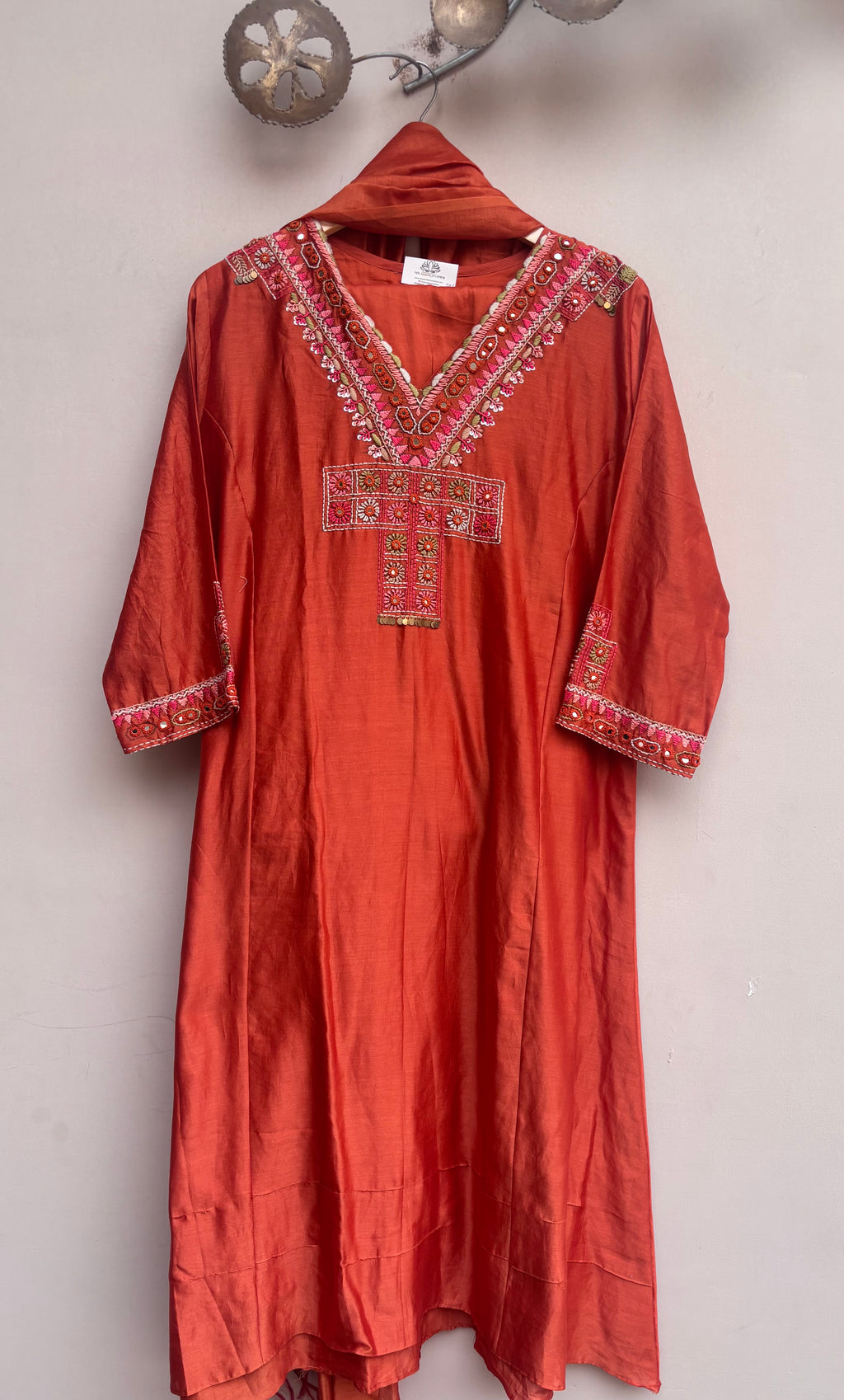 Zeba Chanderi Kurta Set