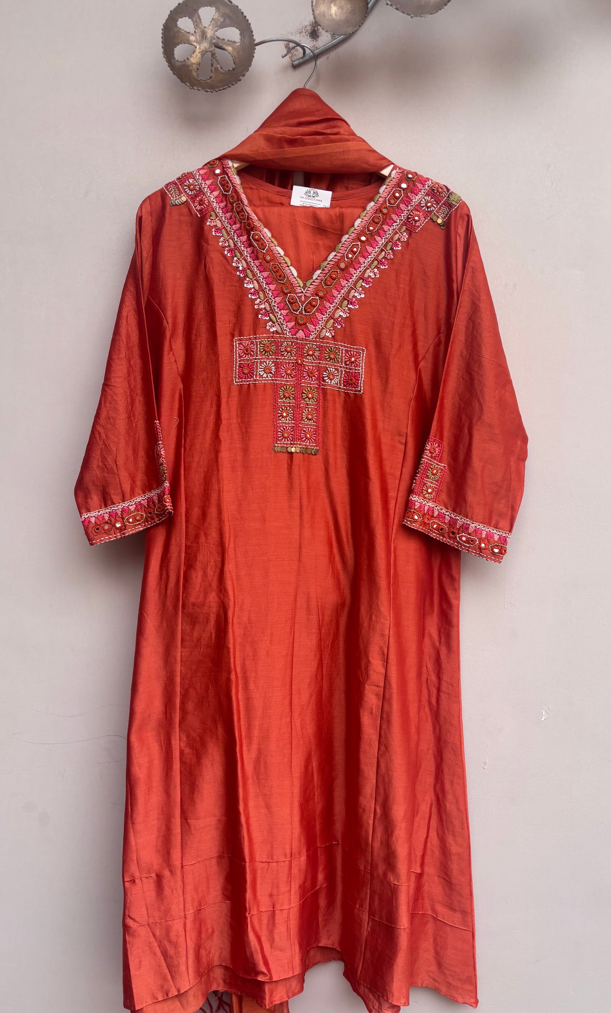 Zeba Chanderi Kurta Set