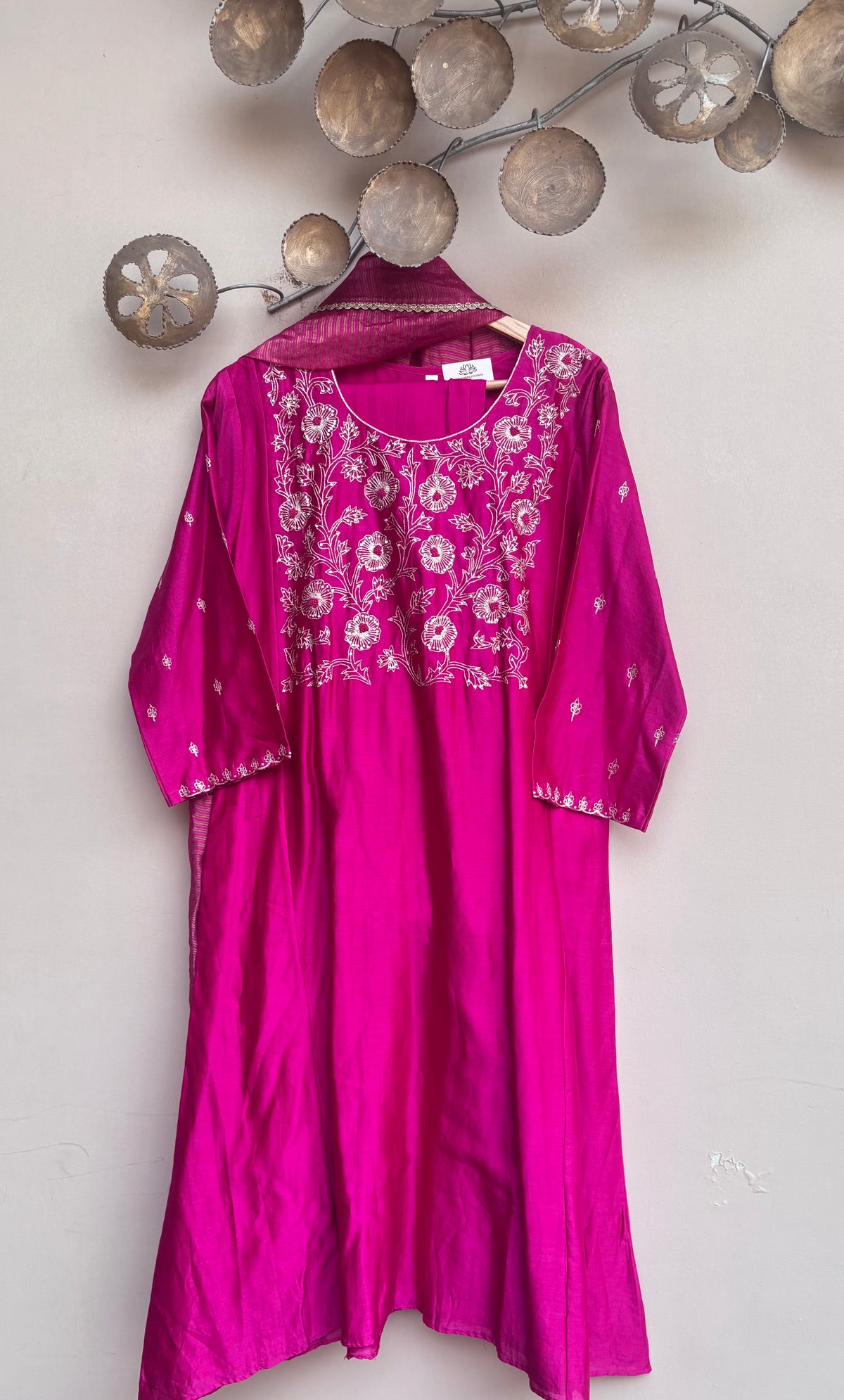 Gulbano Chanderi Silk Kurta Set