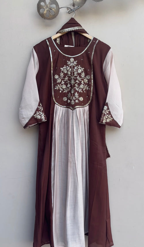Yumna Mulchanderi Blend 3pc Kurta Set