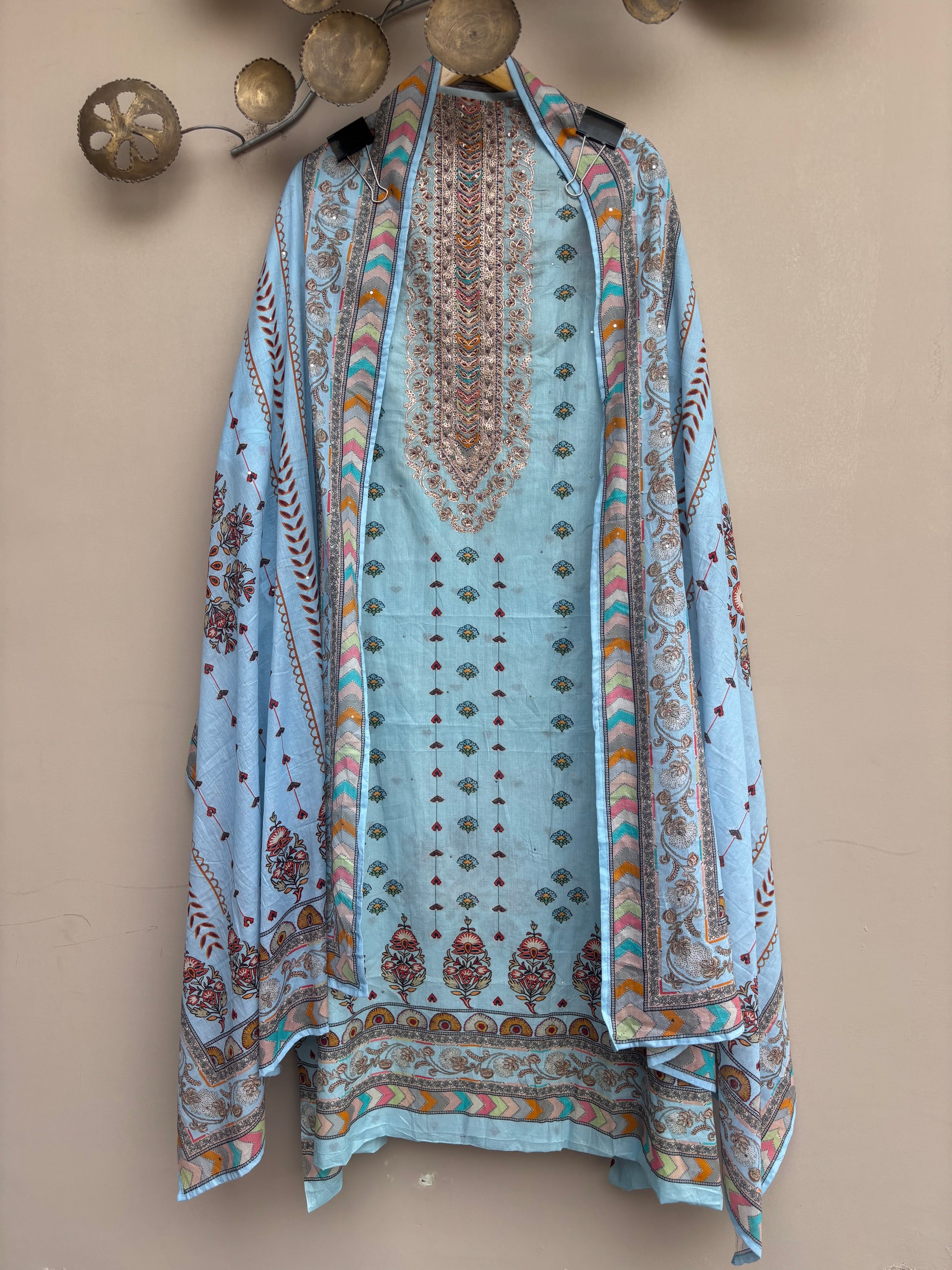 Afsana Mulmul Unstitched Suit