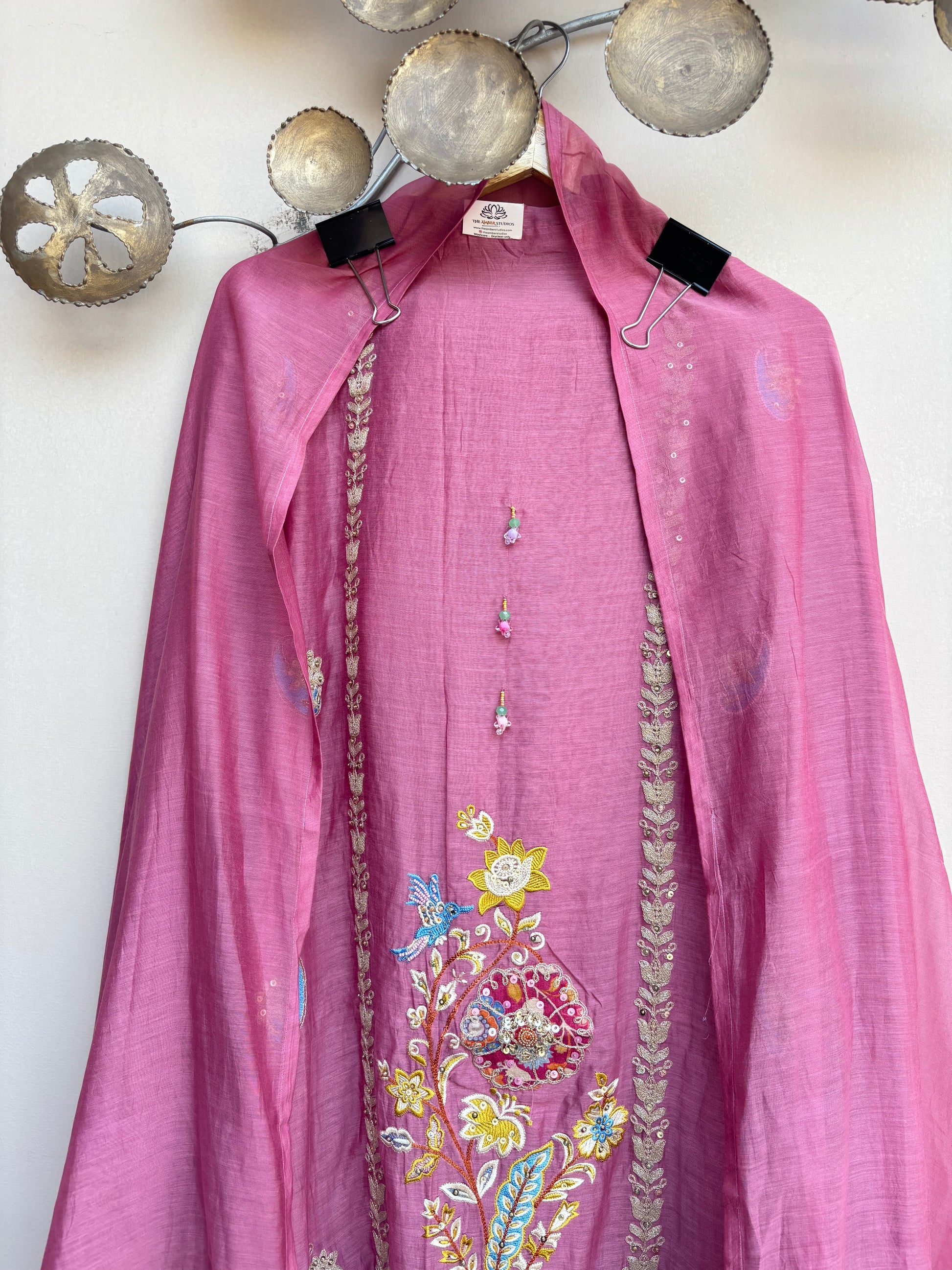 Rosé Noor Unstitched Suit