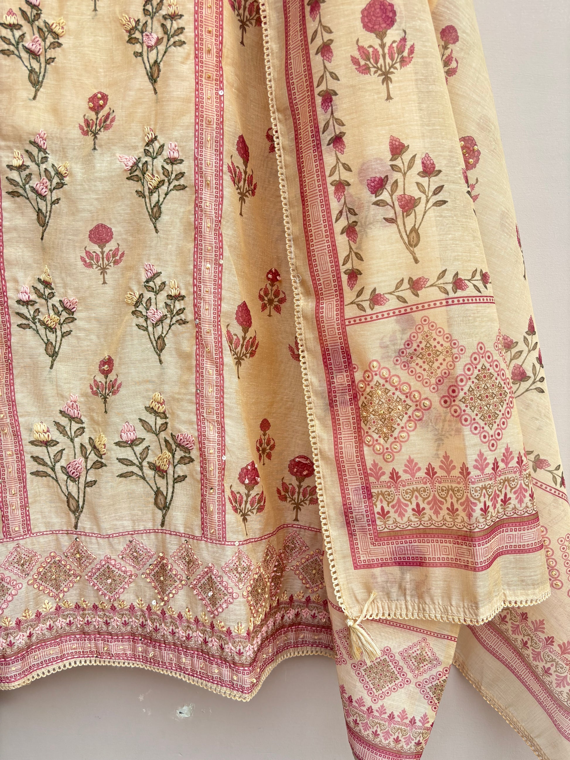 Blush Meadow Unstitched Suit