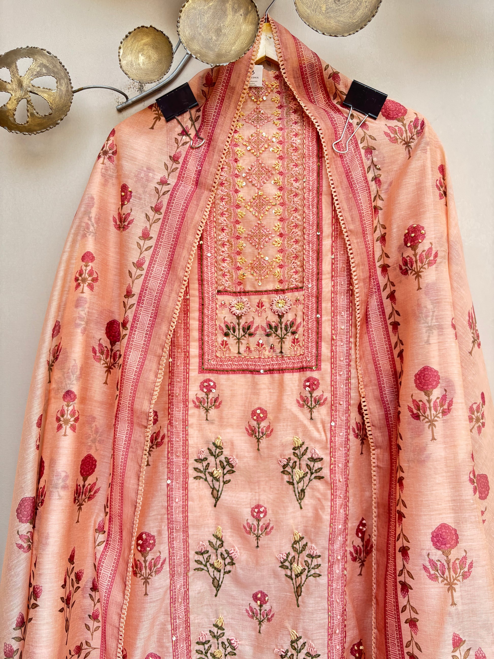 Blush Meadow Unstitched Suit