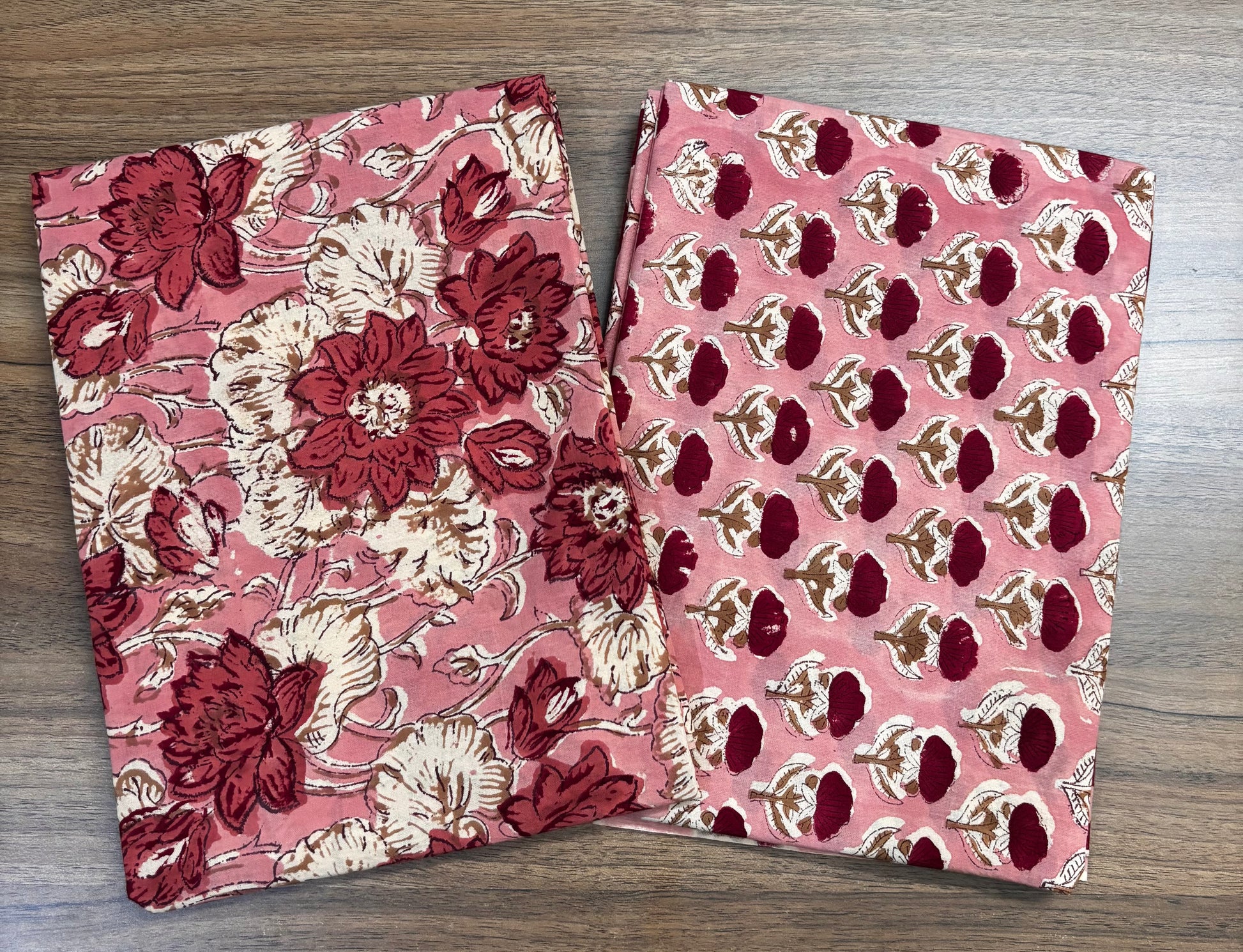 Peach Kalamkari Mulmul Cotton 2pc Set