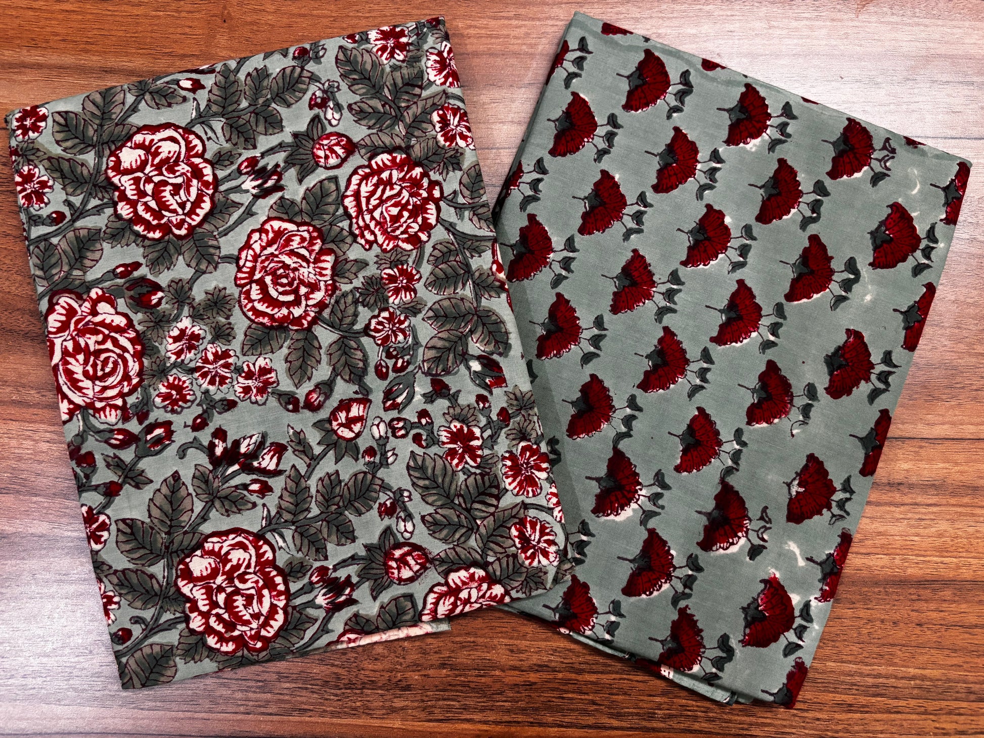 Green Kalamkari Mulmul Cotton 2pc Set