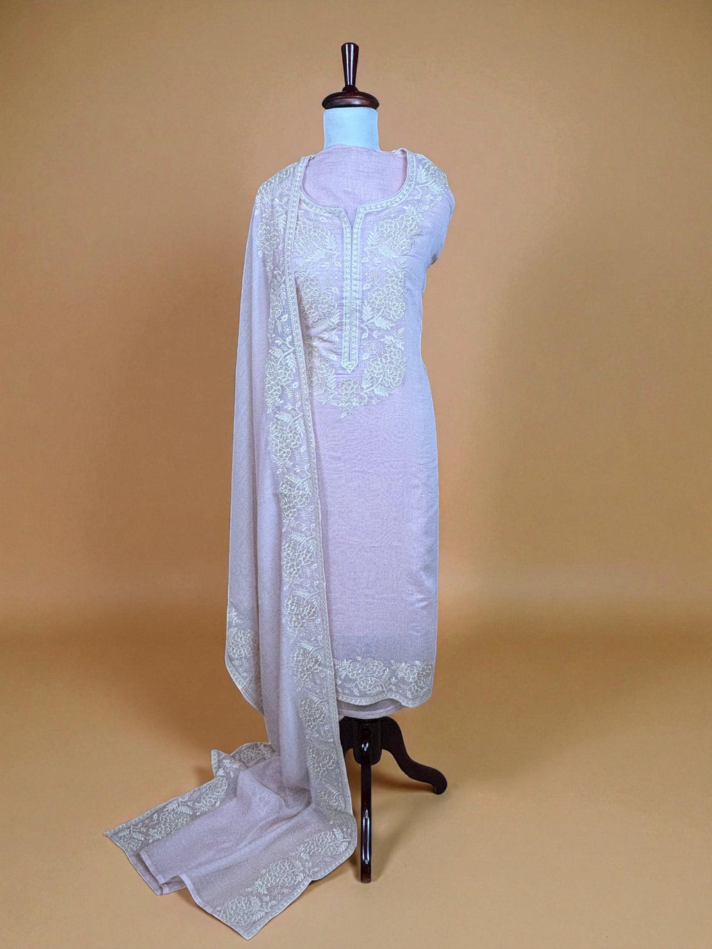 Mulmul Chanderi Suit with Thread Embroidery Suit