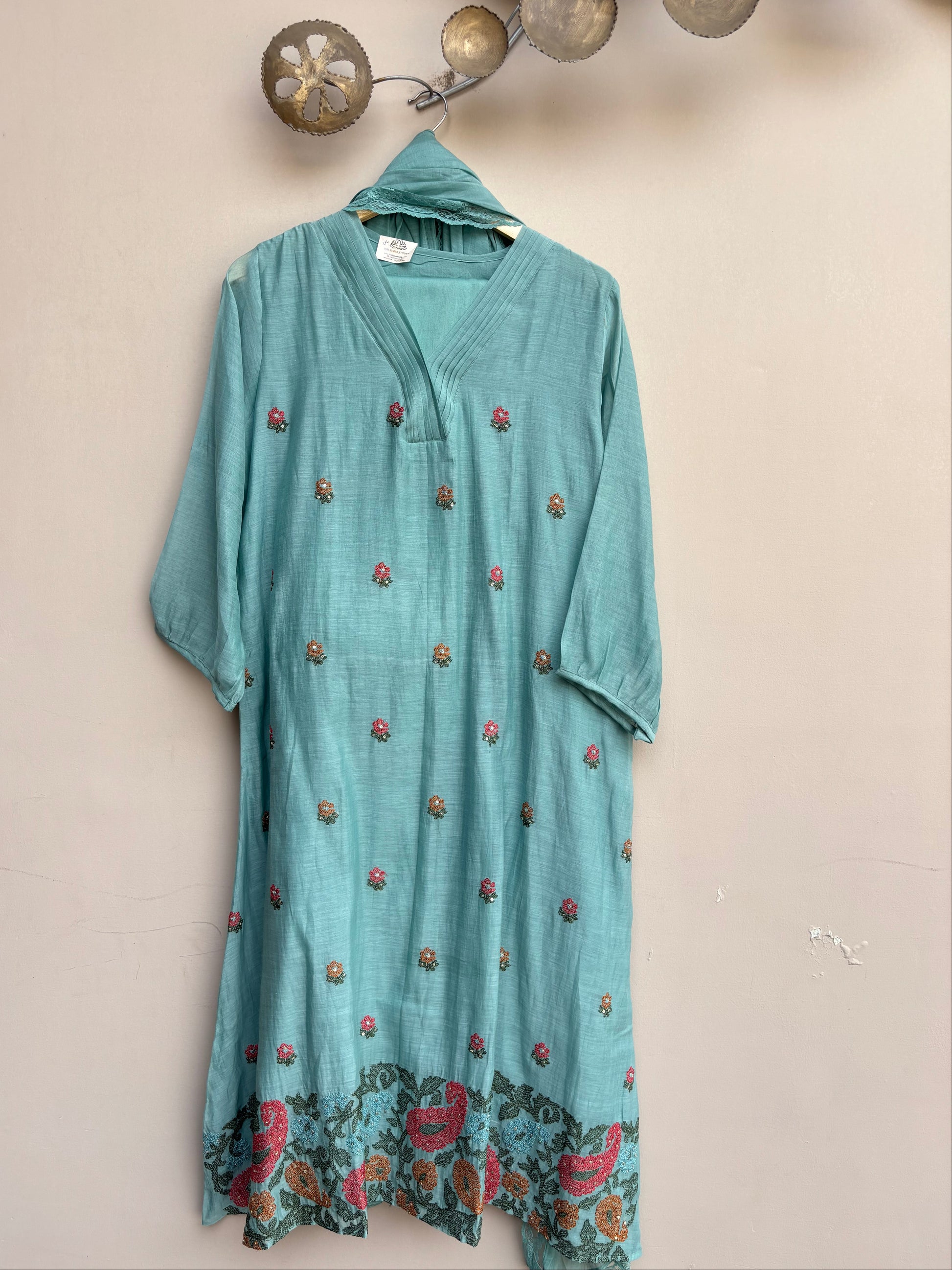 Sunset Petal Mulchanderi Set