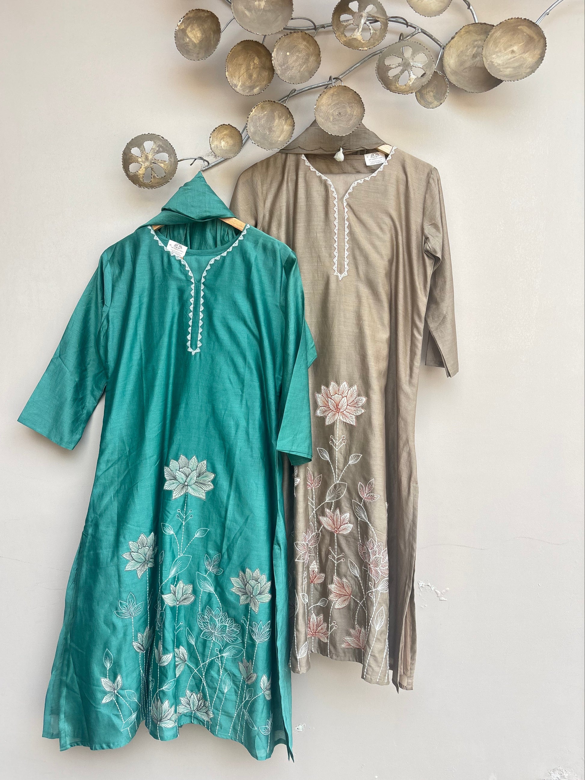 Lotus Charm Chanderi Set
