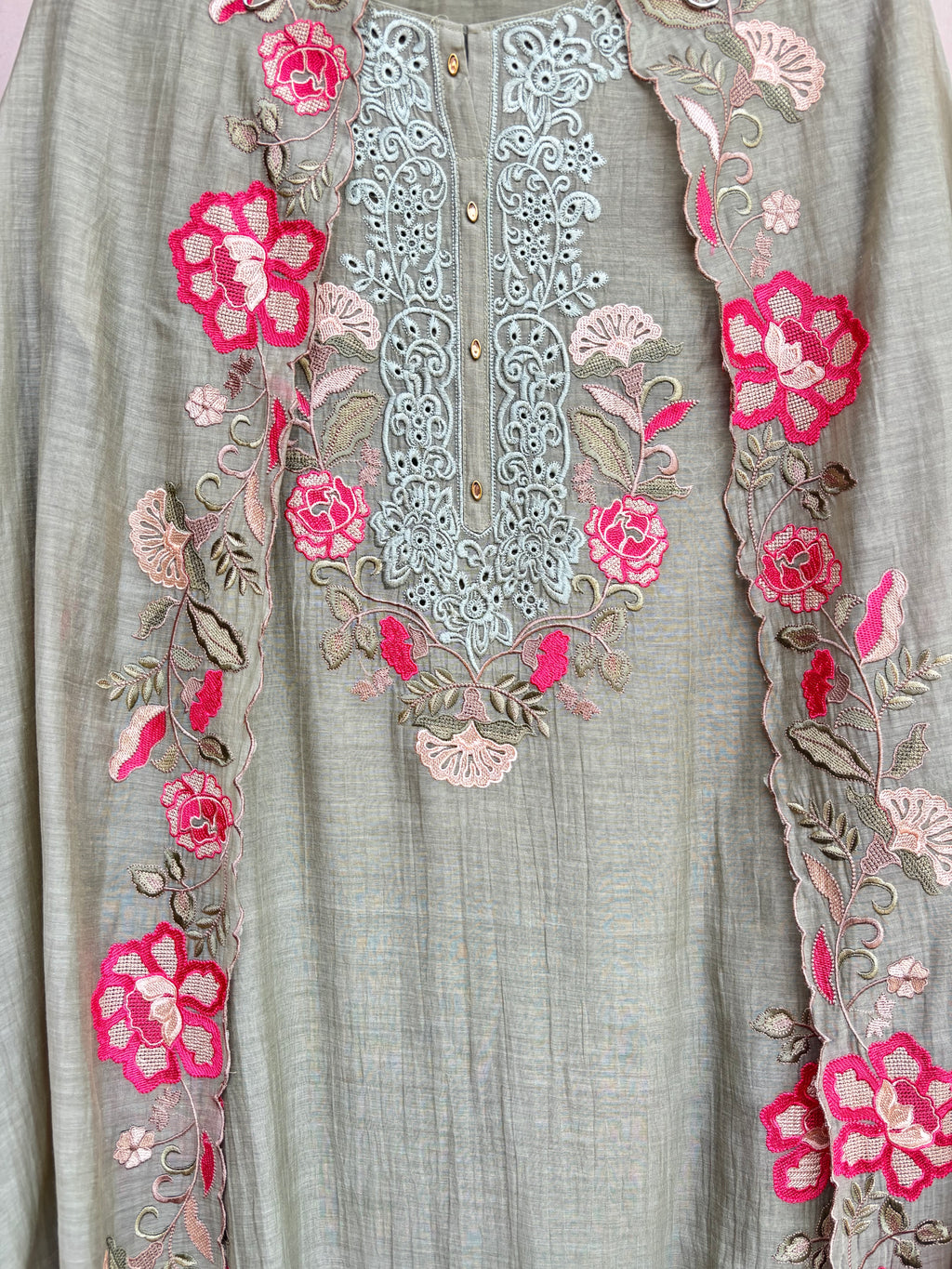 Noor-e-Gul Mulmul Chanderi Unstitched Suit